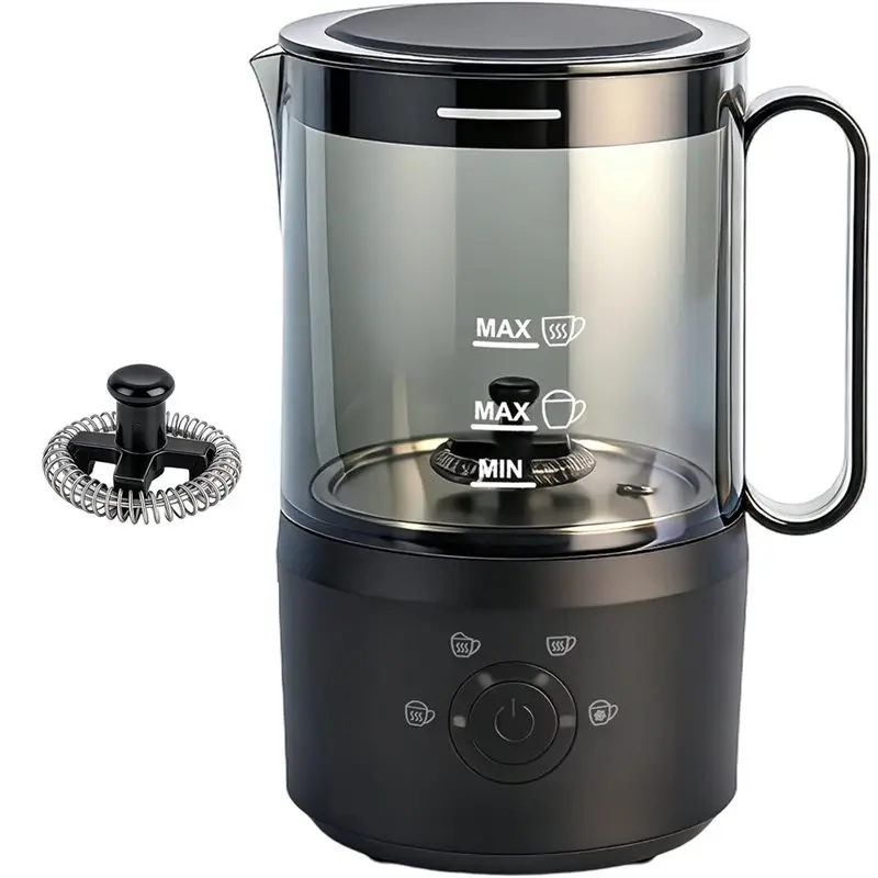 b82b-ミルク泡立て器、4-in-1電動ミルクスチーマー-10オンス-300ml-、アイスコーヒー、ラテ用の自動温冷泡メーカー、euプラグ