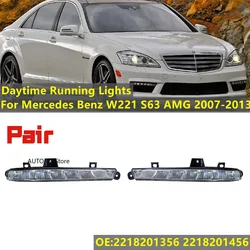 Pair Car DRL LED Fog Lamps Lights Daytime Running Light For Mercedes Benz W221 S63 AMG 2007-2013 2218201356 2218201456 Fog Light