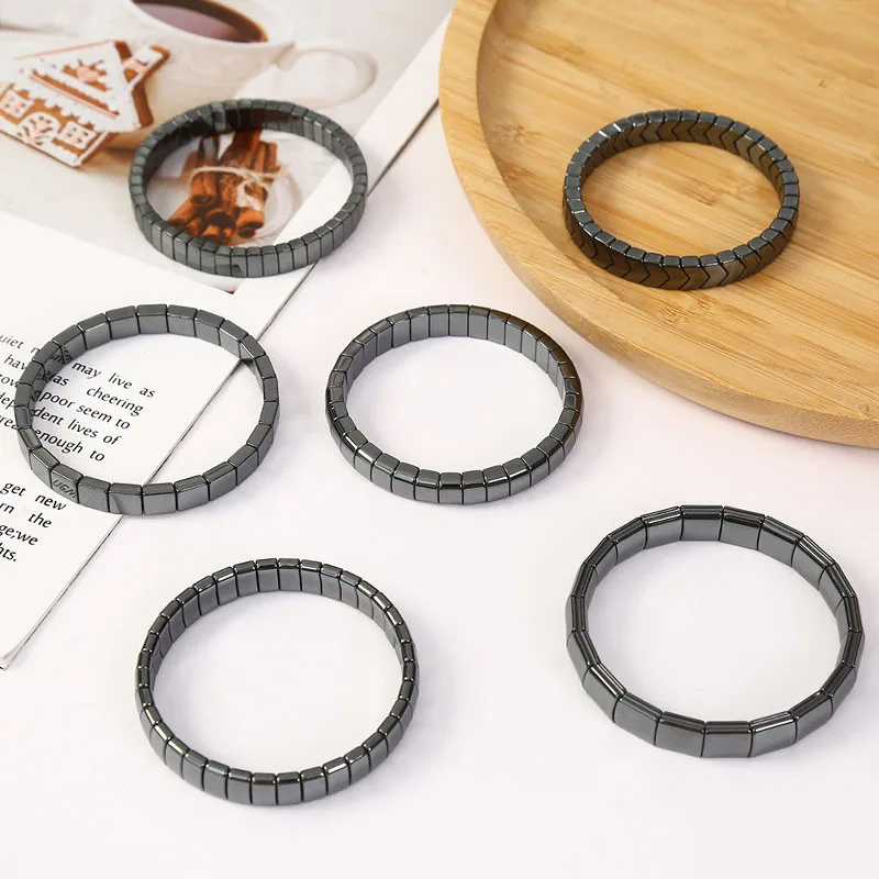 Minimalistisches Gesundheits-Hämatit-Armband für Männer und Frauen, natürlicher Hämatit-Stein, Perlenarmband, Stretch-Heilarmbänder, Geschenkschmuck – Detail 17