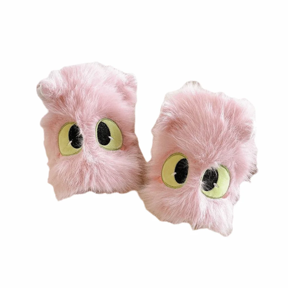 

Solid Color Jacket Sleeve Cover Soft Elastic Band Plush Sleeve Covers Windproof Faux Fur Big Eyes Protective Sleeves Office