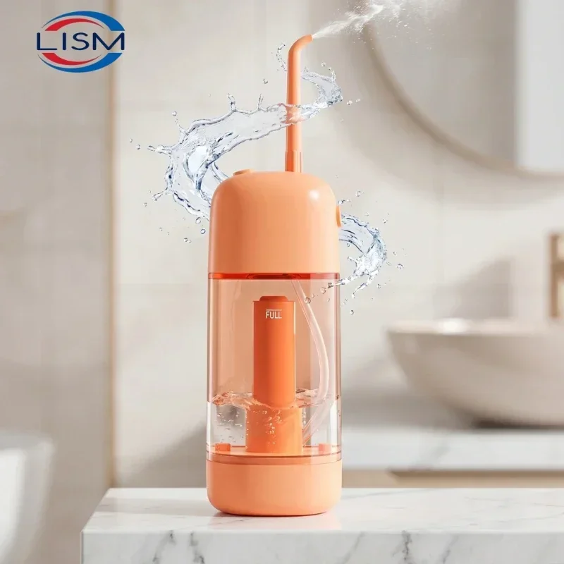Portable Manual Water Flosser Compact Lightweight Oral Irrigator for Home Cleaning Gum Health Wireless Cordless