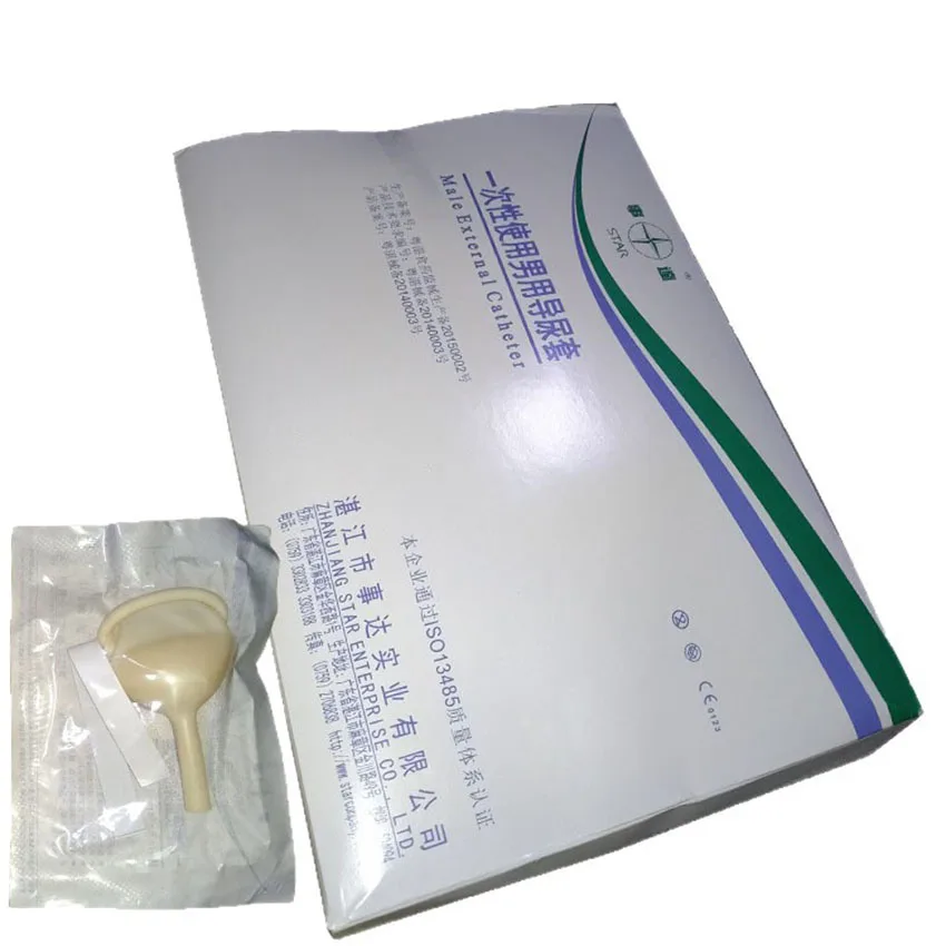Disposable Male Urinary Catheterization Sleeve Male Urine Collection Sleeve Drainage Bag Latex Sleeve