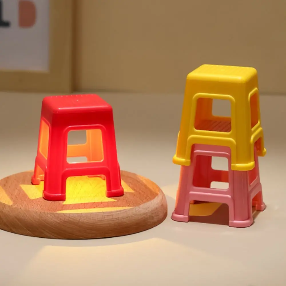 

Светильник-табурет из пластика, миниатюрный, с LED-подсветкой, ночник, милый дизайн, креативный декор, декоративное освещение