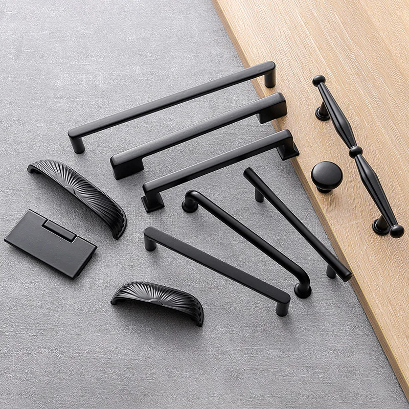 Black Handles Furniture Cabinet Knobs Muebles Handle Kitchen Handles Drawer Knobs Cabinet Pulls Cupboard Handles Knob