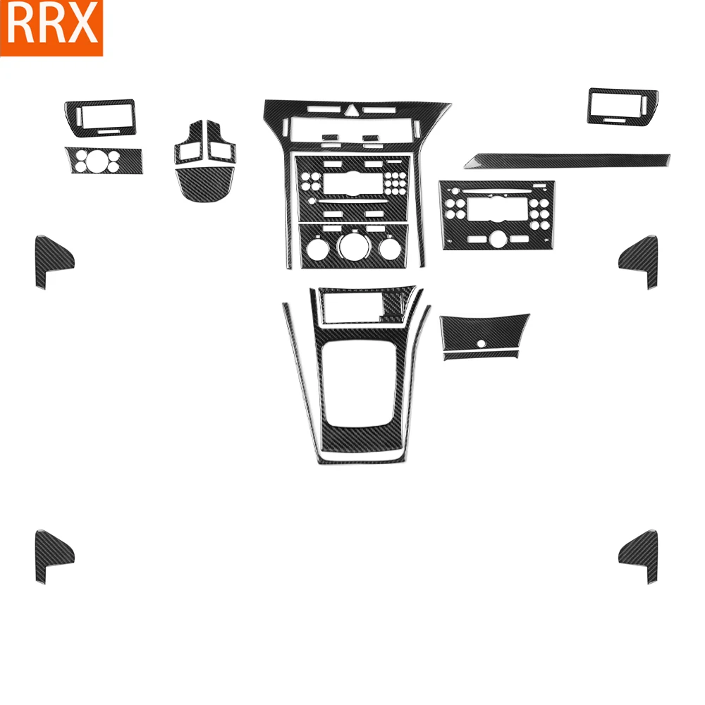 Für Opel Astra H MK5 2004-2010 Echte Carbon-Faser-Aufkleber Zentrales Radio AC CD Schalthebel-Aufbewahrungspanel Auto-Zubehör Dekorativ