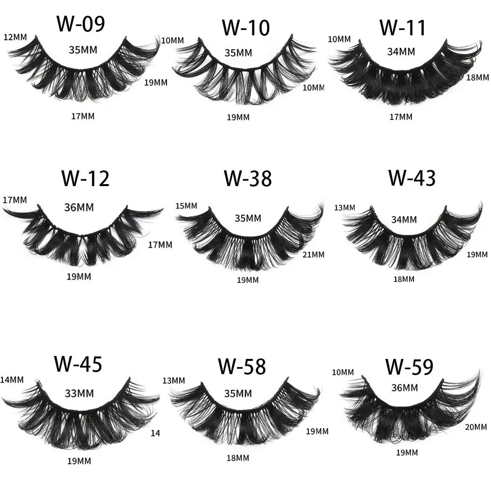 5Pairs Lashes Extension Whole Cluster Eyelashes Makeup Dense Fluffy False Eyelashes Reusable Long Lasting D Curled Eyelashes