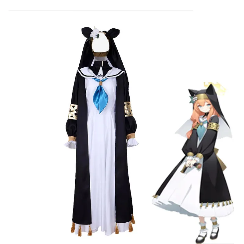 Blue Archive Yurizono Seia Cosplay Costume Wig And Uniform Set for Girls Cute Halloween Dress Clothing as Iochi Marī Kozeki Ui