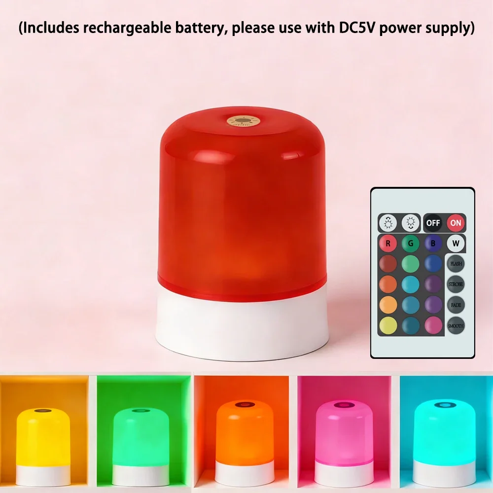 LED Night Light Dimmable Rechargeable/Plug-in Desktop Bedroom Bedside Lighting Decorative Touchscreen Reading RGB Desk Lamp 5