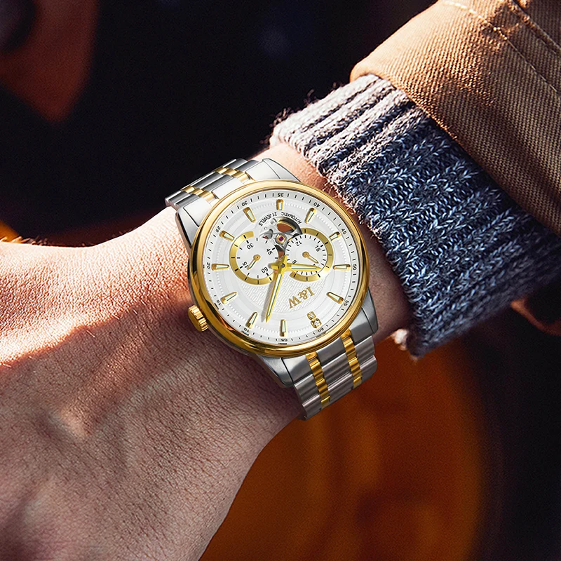 CARNIVAL Brand Mechanical Watch Luxury Sapphire Calendar MIYOTA Movement Automatic Wristwatches Luminous for Men Montre Homme