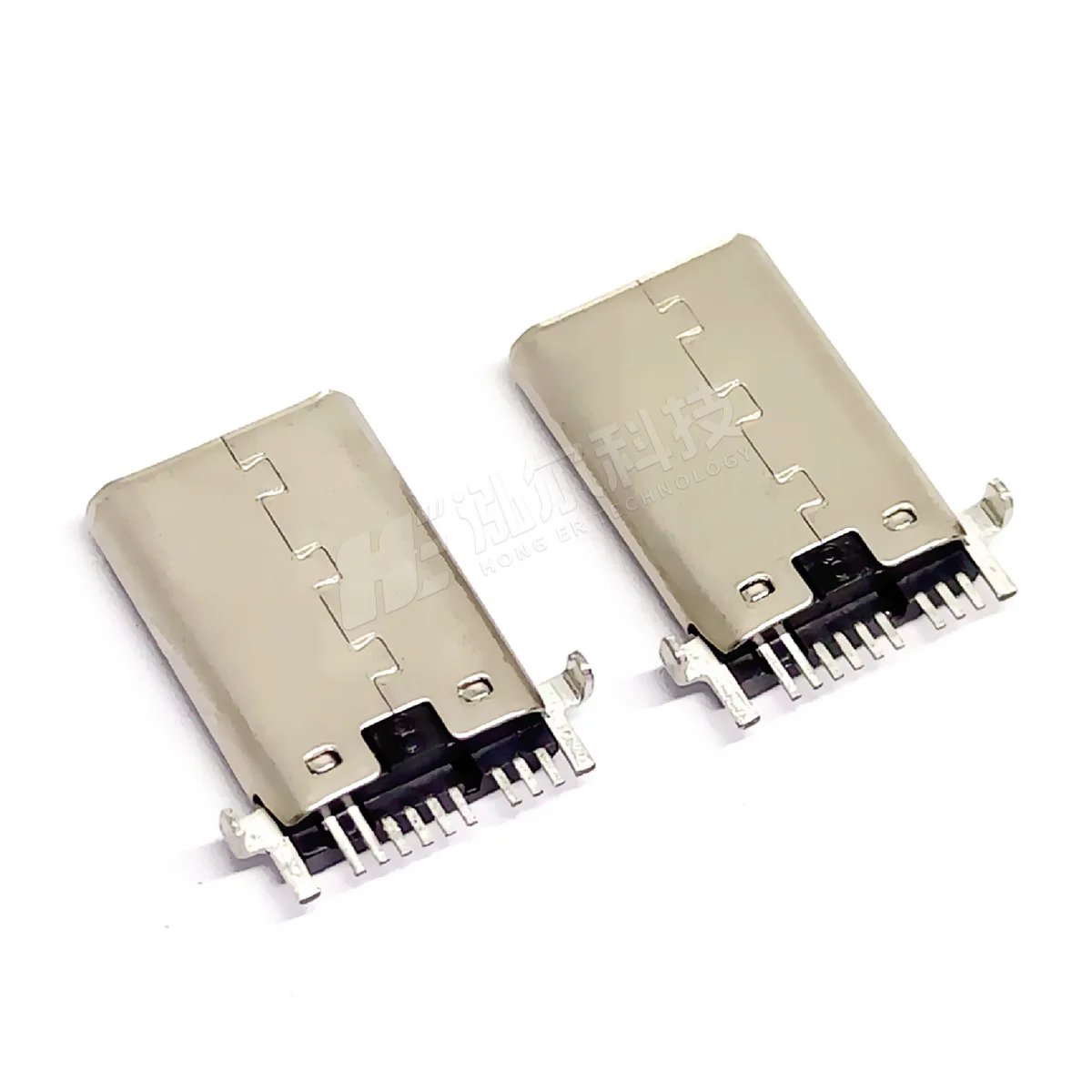 For TYPE-C sinking plate male head riveted 9Pin single row SMT90 degree patch 9P adapter length 11.5mm with braided tape