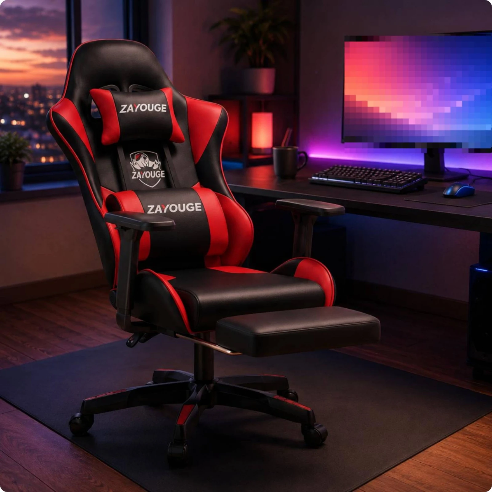 chaise-de-gaming-racing-design-en-mousse-moulee-dossier-haut-siege-d'ordinateur-reglable-en-hauteur-mobilier-de-bureau-avec-roulettes