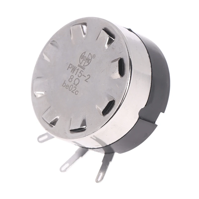 Potentiometer WX200 with High Power 15W Rating, Double-Wire Wound, 8Ω Resistance, and 15mm Shaft Length