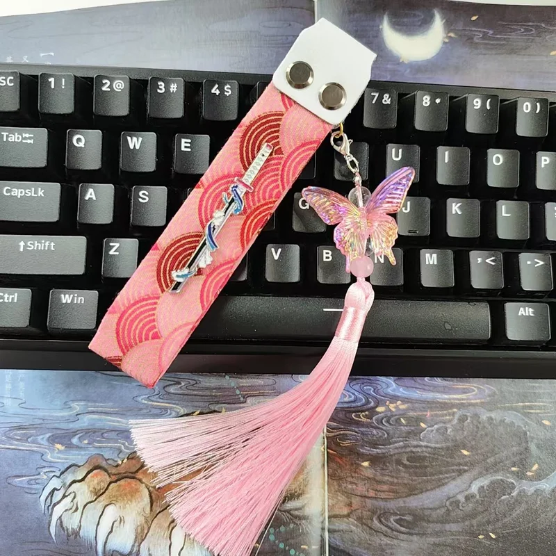 Customized Keyboard Ribbon Wooting Key Cap Decoration Magnetic Axis Modification Animation Anime Retro Chinese Style