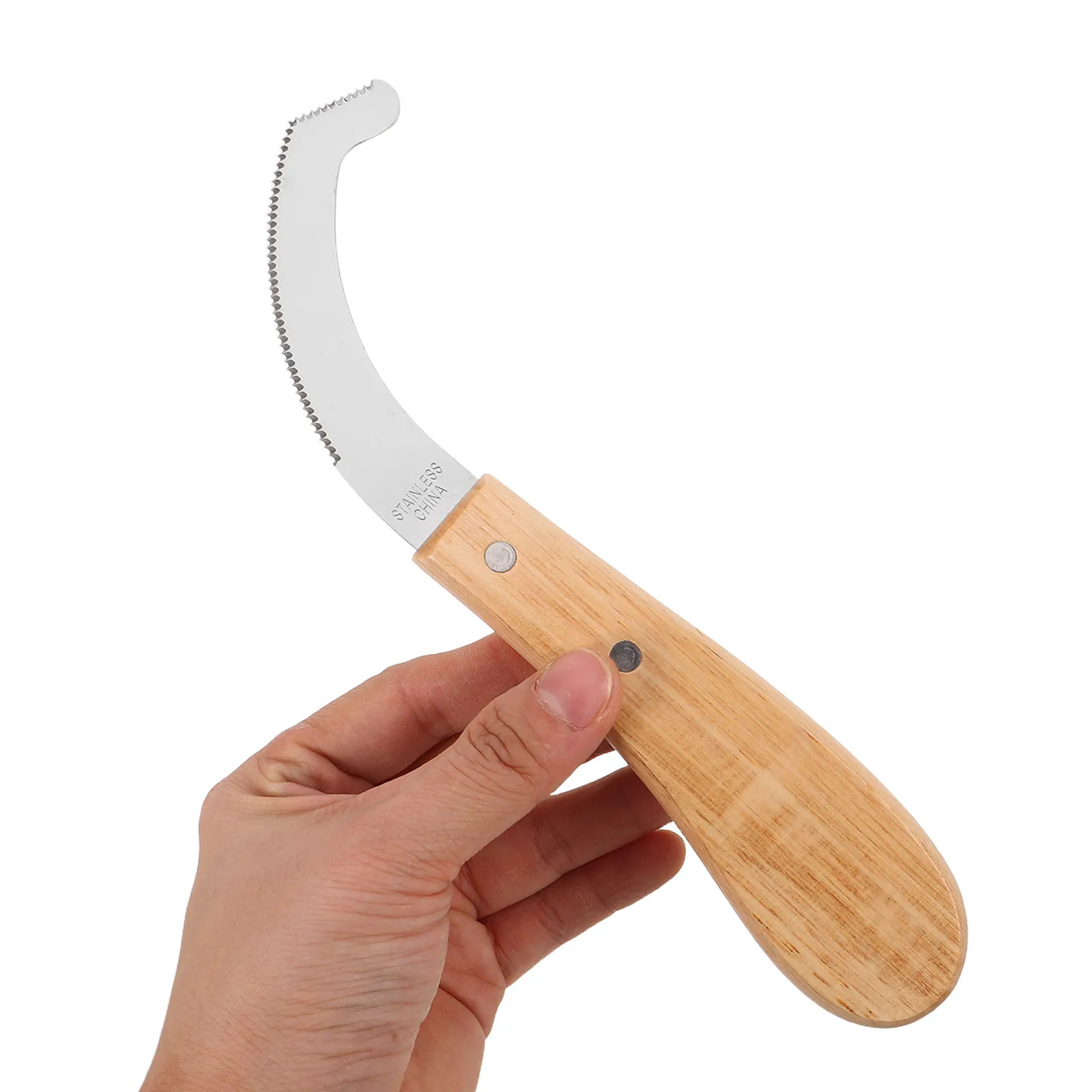 Cuchillo para Casquillos de Caballo con Hoja de Acero Inoxidable y Mango Ergonómico, Raspador para Cuidado Equino, Herramienta para Eliminar Casquillos, Herrador de Caballos