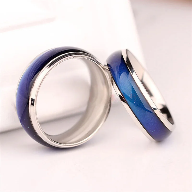 Ringe mit wechselnder Farbe, Edelstahl, Stimmung, Emotion, Gefühl, Temperatur, Ringe für Frauen, Männer, Paare, glasierter Ton, feiner Schmuck, Geschenke – Detail 8