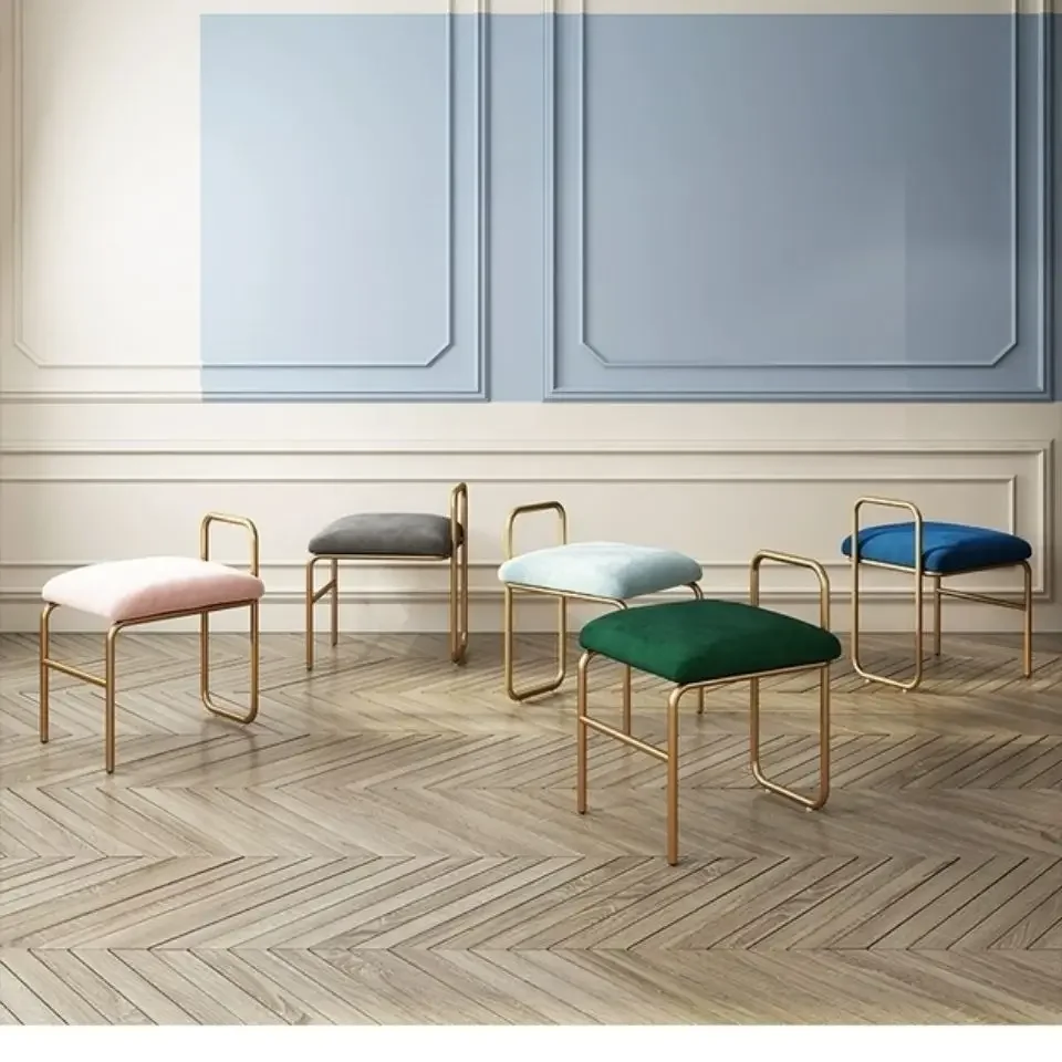 

Скандинавский туалетный стул: современный минималистичный розовый стул для макияжа, табурет для спальни и гостиной