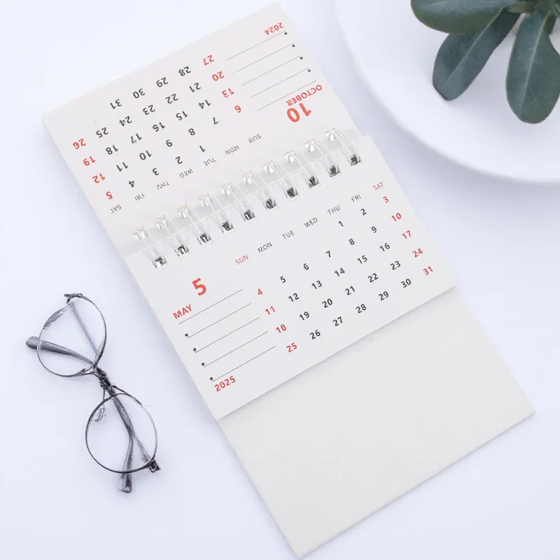 

Mini Desktop 2025 Small Flip For Desk Decorative Monthly Organizer Standing Home Office Daily Use Note Calendar Household