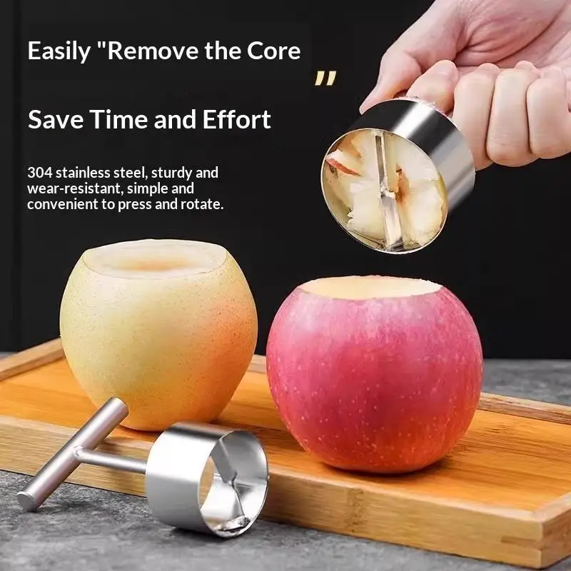 Portable Fruit Core Separator Sharp Pear Coring Cutter Pitter Remover for Outdoor Picnic Home Kitchen Fruit Prep