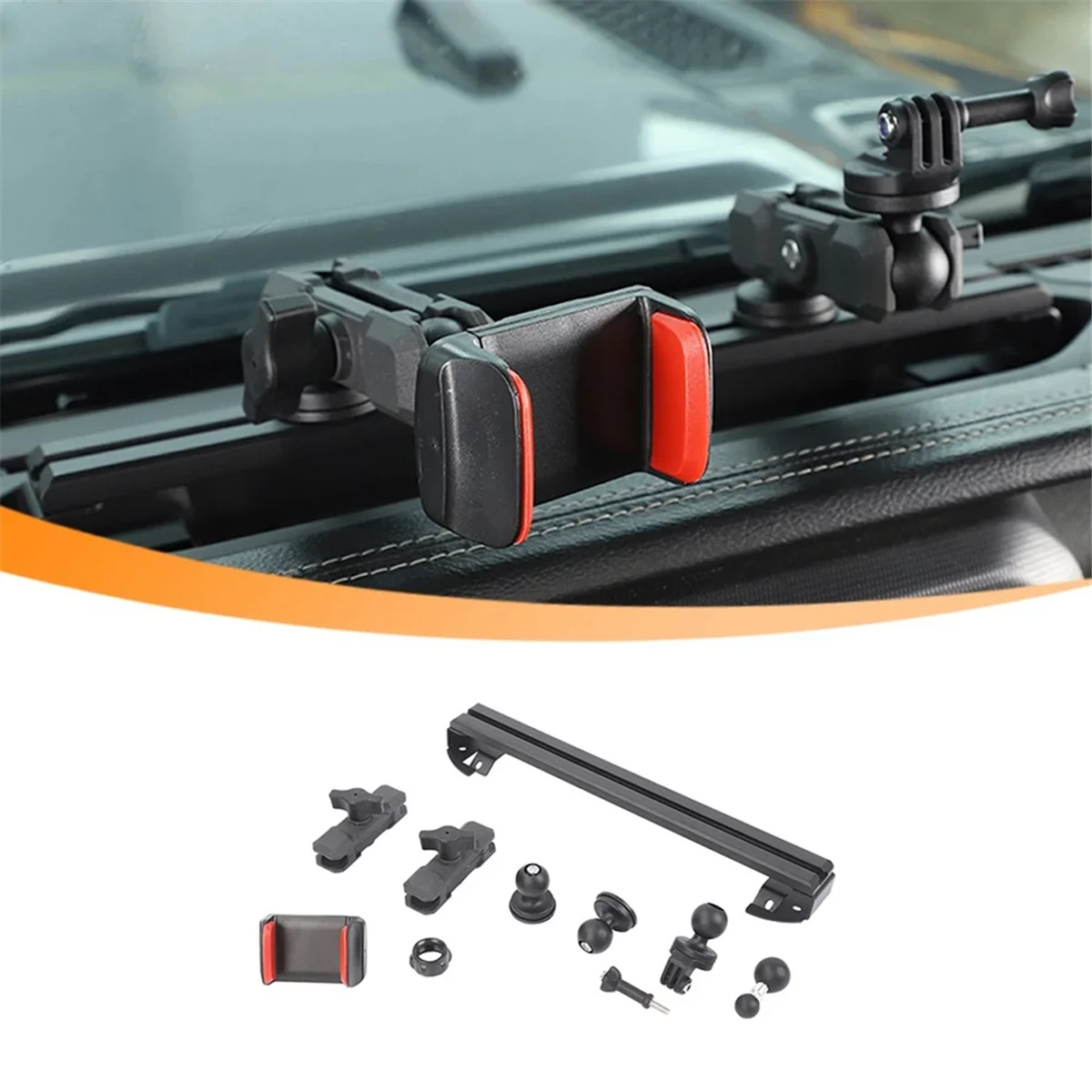 Multi-Mount Dash Phone Holder Camera Mount for Jeep Wrangler JL Gladiator JT 2018-2023 Expansion Stand Accessories