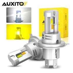 AUXITO 2Pcs H4 HB2 9003 LED Hi/Lo Beam Canbus Headlamp Bulb Yellow White Dual Color H4 Car LED Headlight 20000LM Super Bright