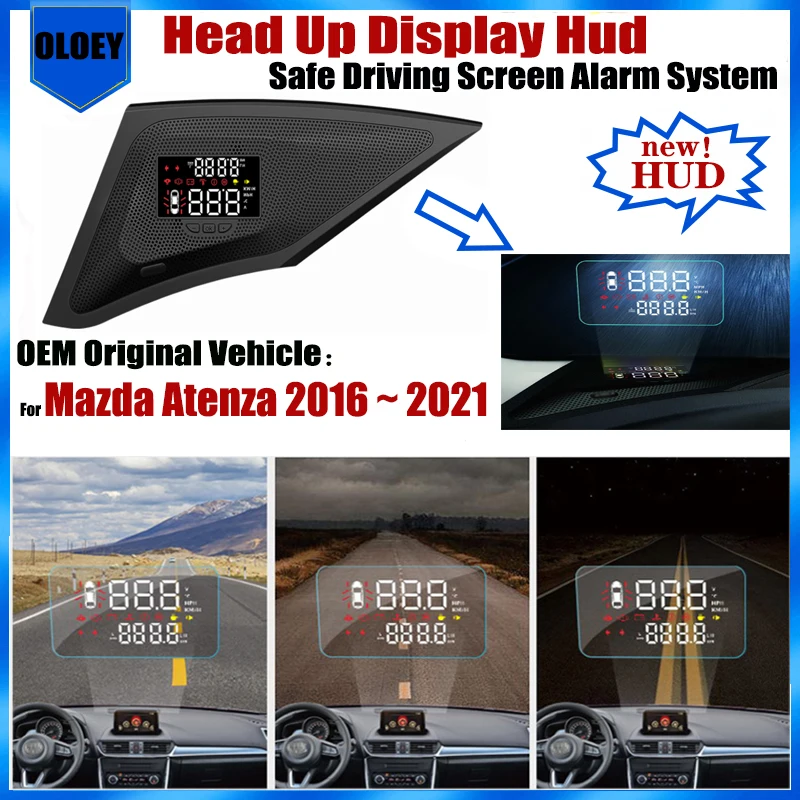 For Mazda 6 Mazda6 Atenza 2016 2017 2018 ~ 2021 OEM Head Up Display HUD Safe Driving Screen Alarm System Electronic Accessories