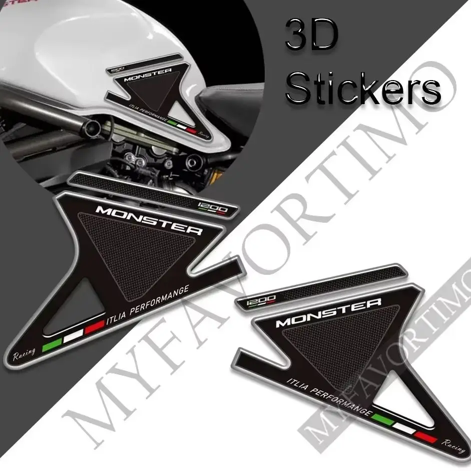

Monster 1200 S R 1200S Fit Ducati Motorcycle Stickers Gas Fuel Oil Kit Knee Protection TankPad Tank Pad Grips