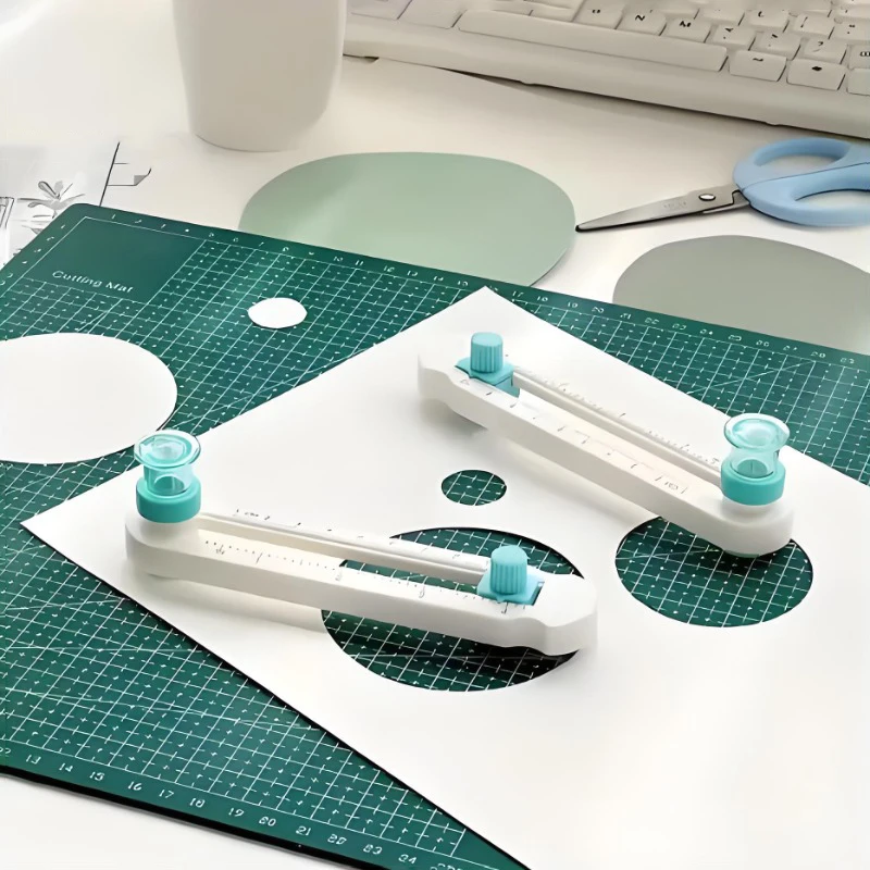 360 Degree Rotate Circle Cutter Paper Card Photo Safe Circular Paper Cutter Circle Shape Crafts DIY Round Cutting Tool Cardstock