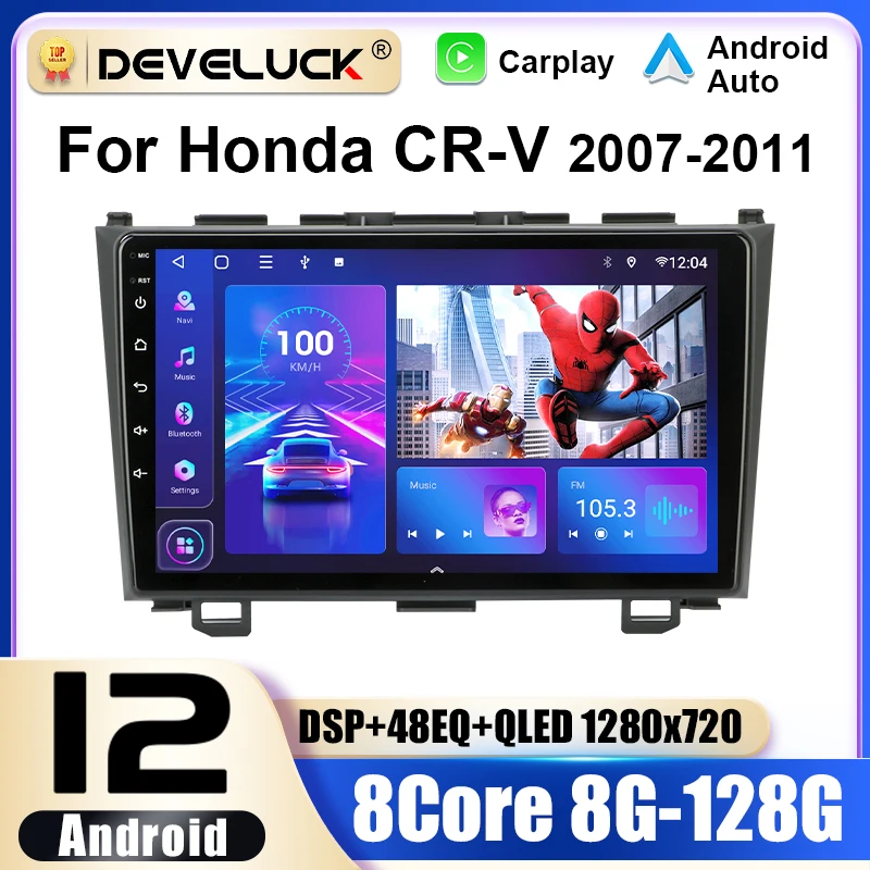 

2 Din Android 12 Car Radio For Honda CRV CR-V 2006-2012 Multimedia Video Player GPS 4G Carplay Auto Stereo RDS IPS DVD Head Unit