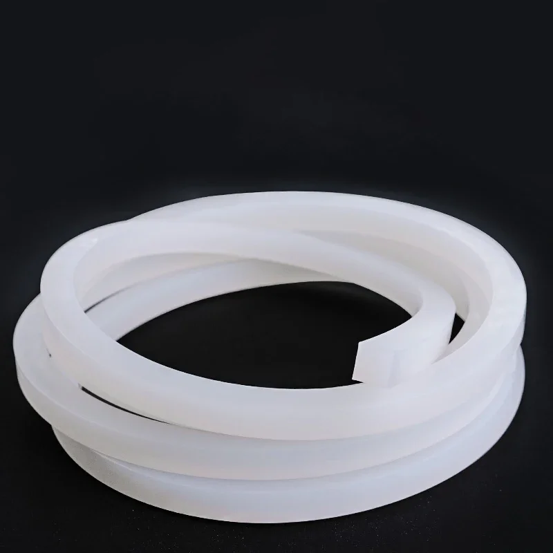 1Meter Solid Silicone Rubber Strip Square White Anti Oil High Temperature Seal Gasket Rubber Weatherstrip Bar Width 4mm~30mm