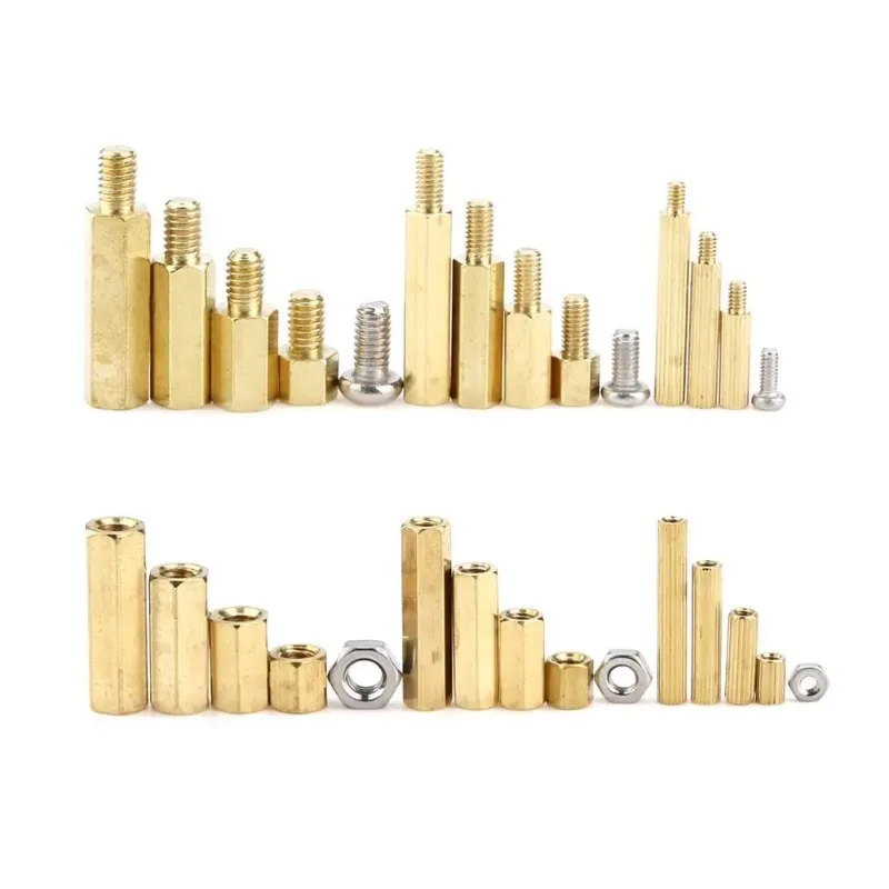360Pcs M2/M3/M4 Male Female Brass Standoff Assortment Hex Spacer Screw Nut Kit for PCB Motherboard Mounting