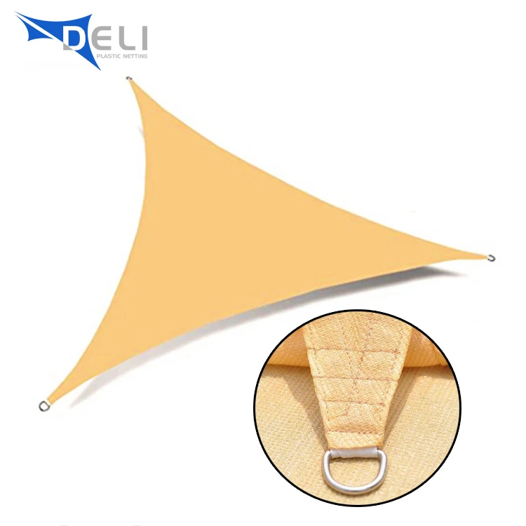

2019 Top Seller Outdoor Balcony Triangular HDPE Awnings 5.5x5.5x5.5M Sun Shade Sail Net for Wholesale