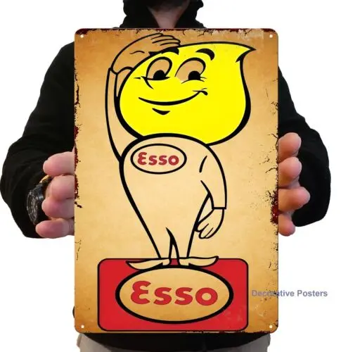 Esso Vintage Gas Station Garage Wall Sign Metal Poster/Tin Plate (size20x30cm)  -aluminum