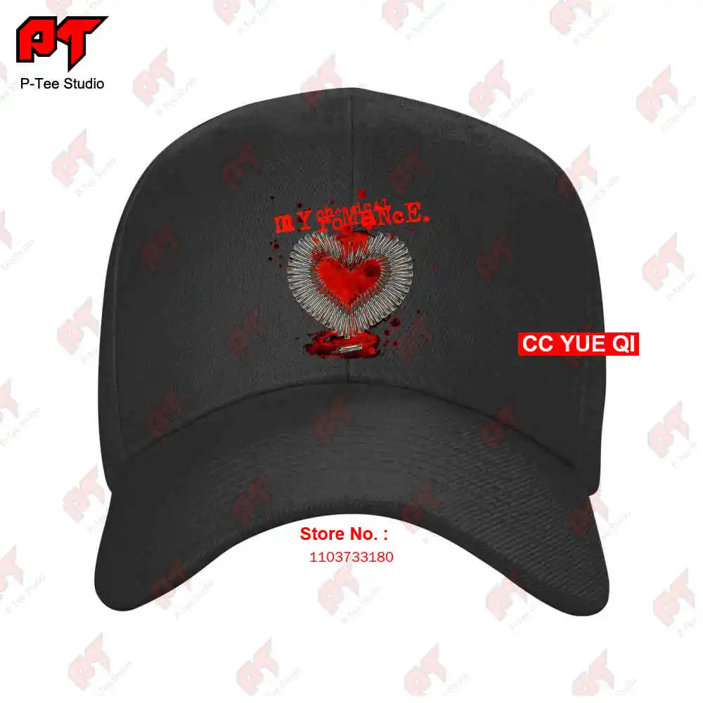 My Chemical Romance Smoking Gun Heart Baseball Caps Truck Cap FCE6