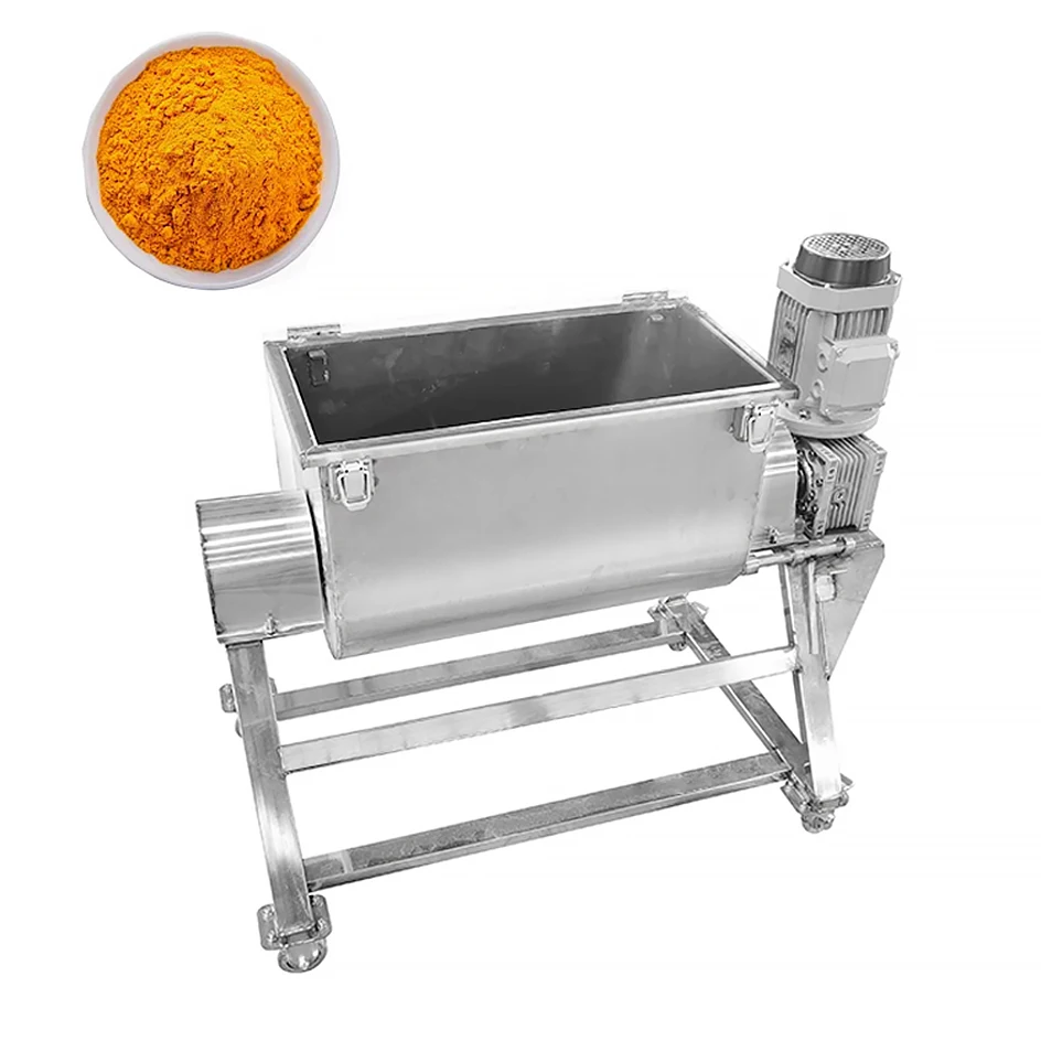 カスタマイズ可能な50L食品粉末混合機、小型飼料ミキサー、乾湿両用ステンレス製リボンミキサー