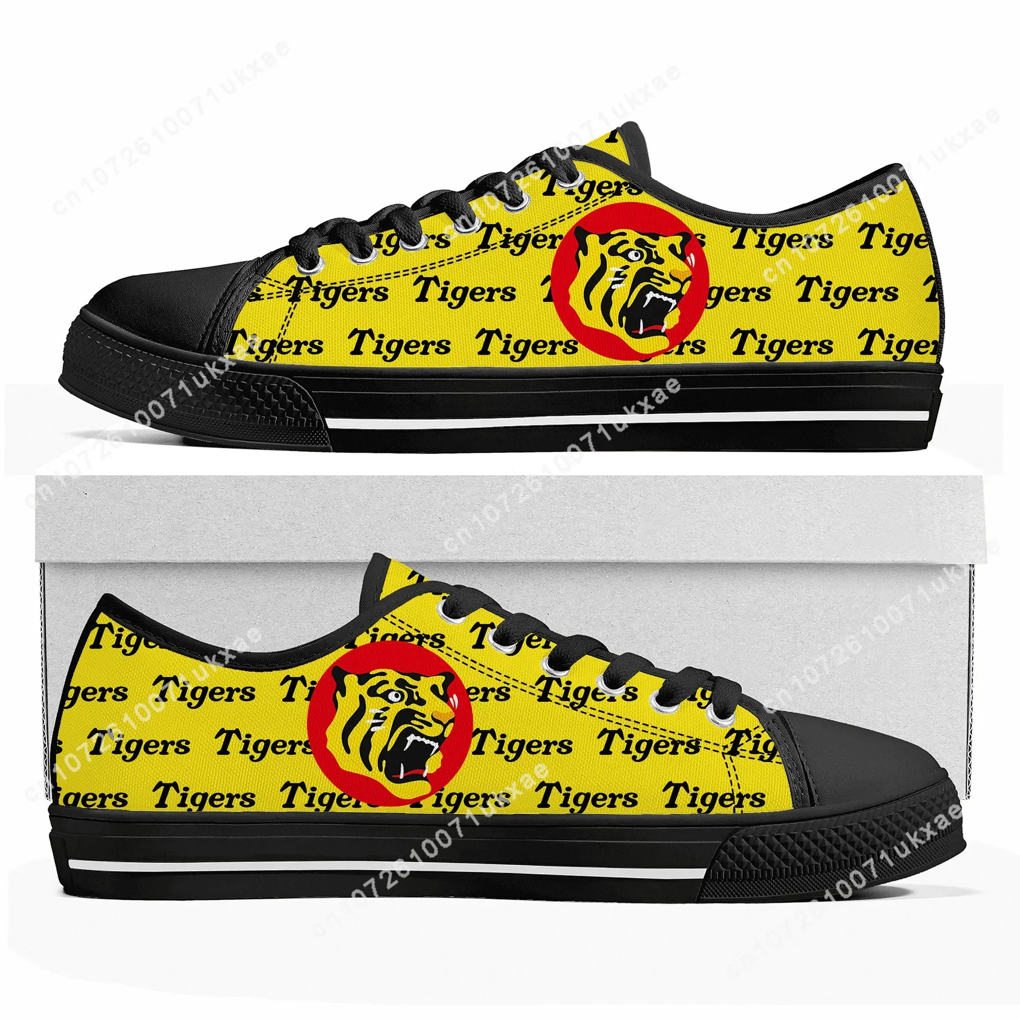 タイガース Japan Hyogo Tigers baseball Low Top Sneakers Mens Womens Teenager Canvas High Quality Sneaker Casual Custom Made Shoes DIY