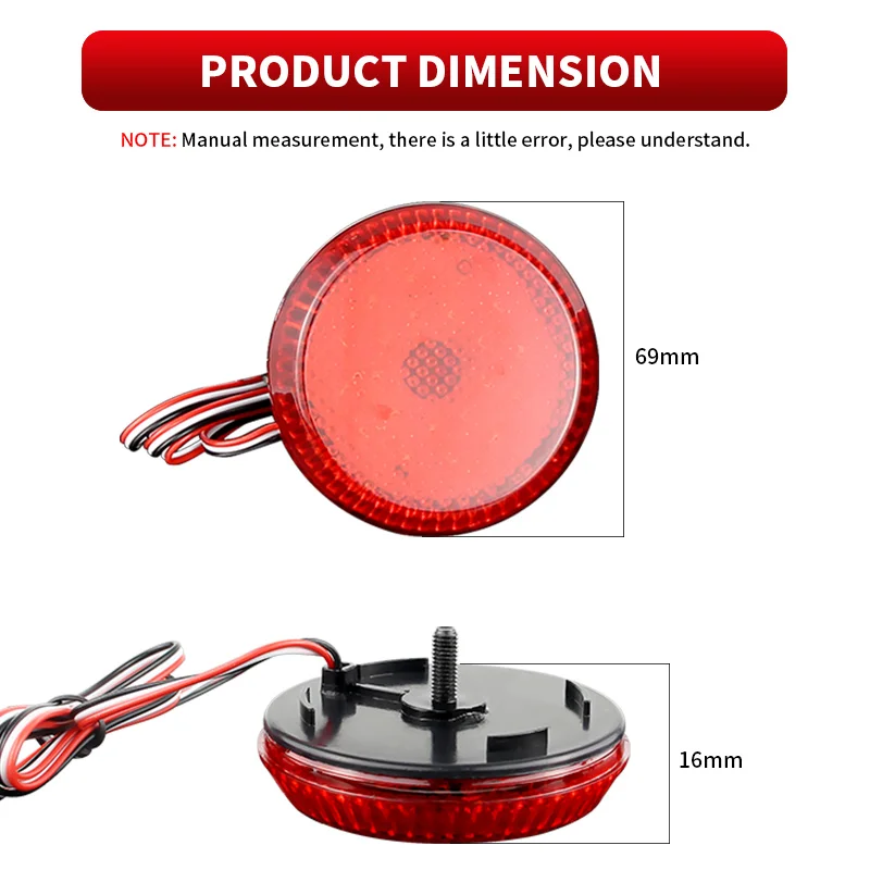 2PC Tail Rear Bumper Reflector Light Brake Lamp For Toyota Corolla 2007-2010 For Nissan Qashqai Dualis 2007-2013 Car Accessories