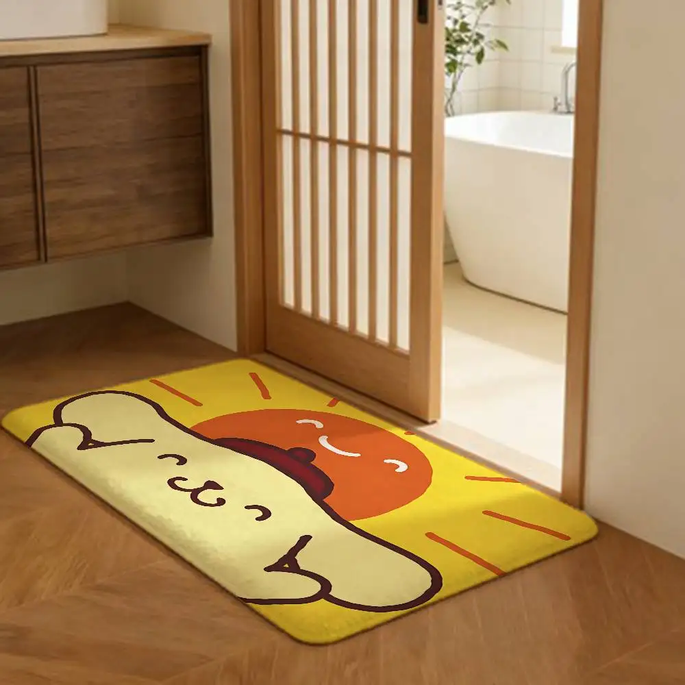 Cartoon P-Pompompurin Door Mat Washable Non-Slip Living Room Sofa Chairs Area Mat Kitchen Doormat Area Rug