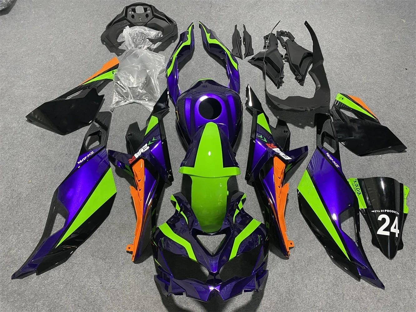 

Motorcycle Fairings Kit Fit For ZX-25R ZX-4R 2019 2020 2021 2022 2023 Bodywork Set High Quality ABS Injection purple