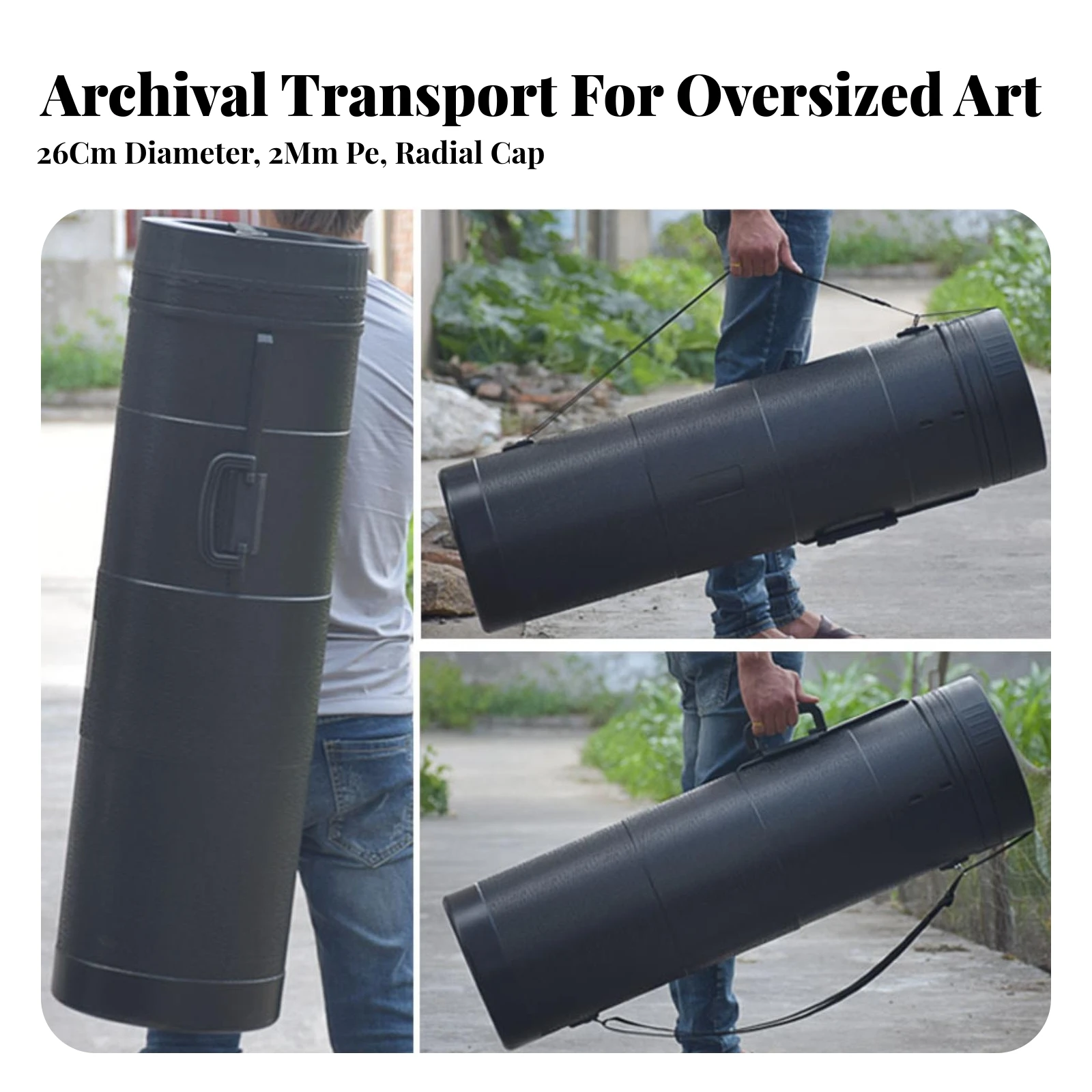Drawing Tube with Shoulder Strap Adjustable Document Tube with Shoulder Strap Poster Cylinder Extendable Round Storage Case