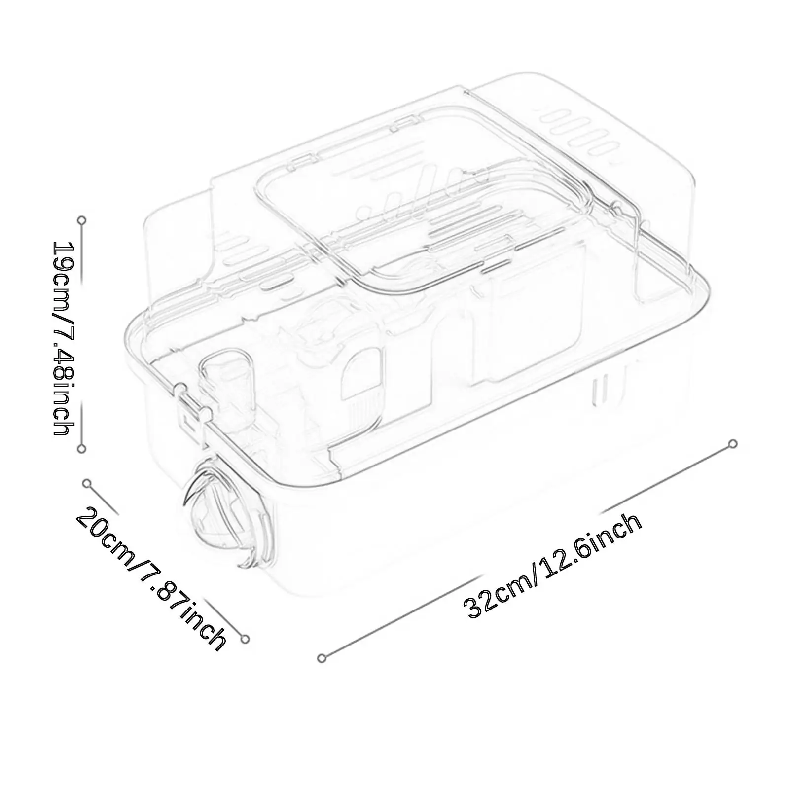 Grande gaiola de hamster com tampa transparente, casa de habitat de hamster para coelho, gerbils, ouriço, ratos, animais pequenos, suprimentos