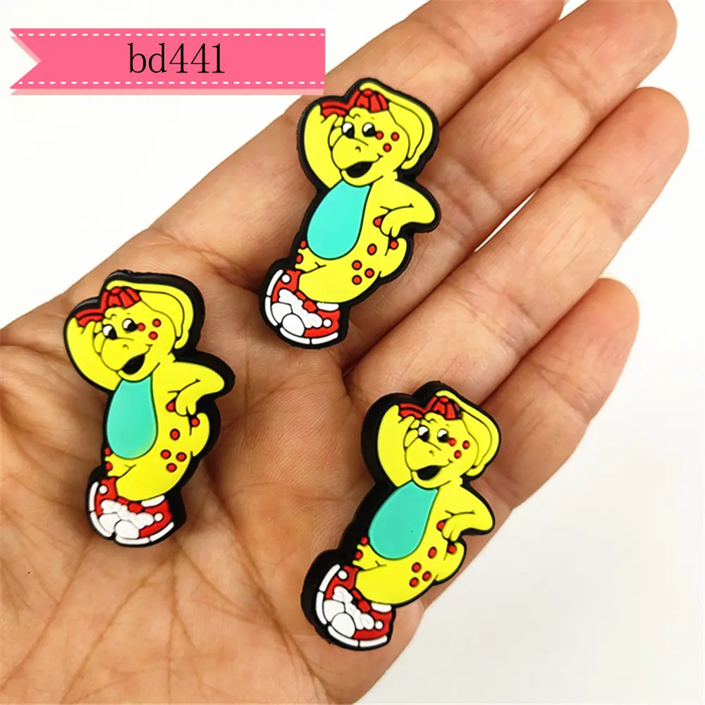 5pcs cartoon PVC dinosaur Focal Beads for DIY bracelet necklace anklet pen Accessories