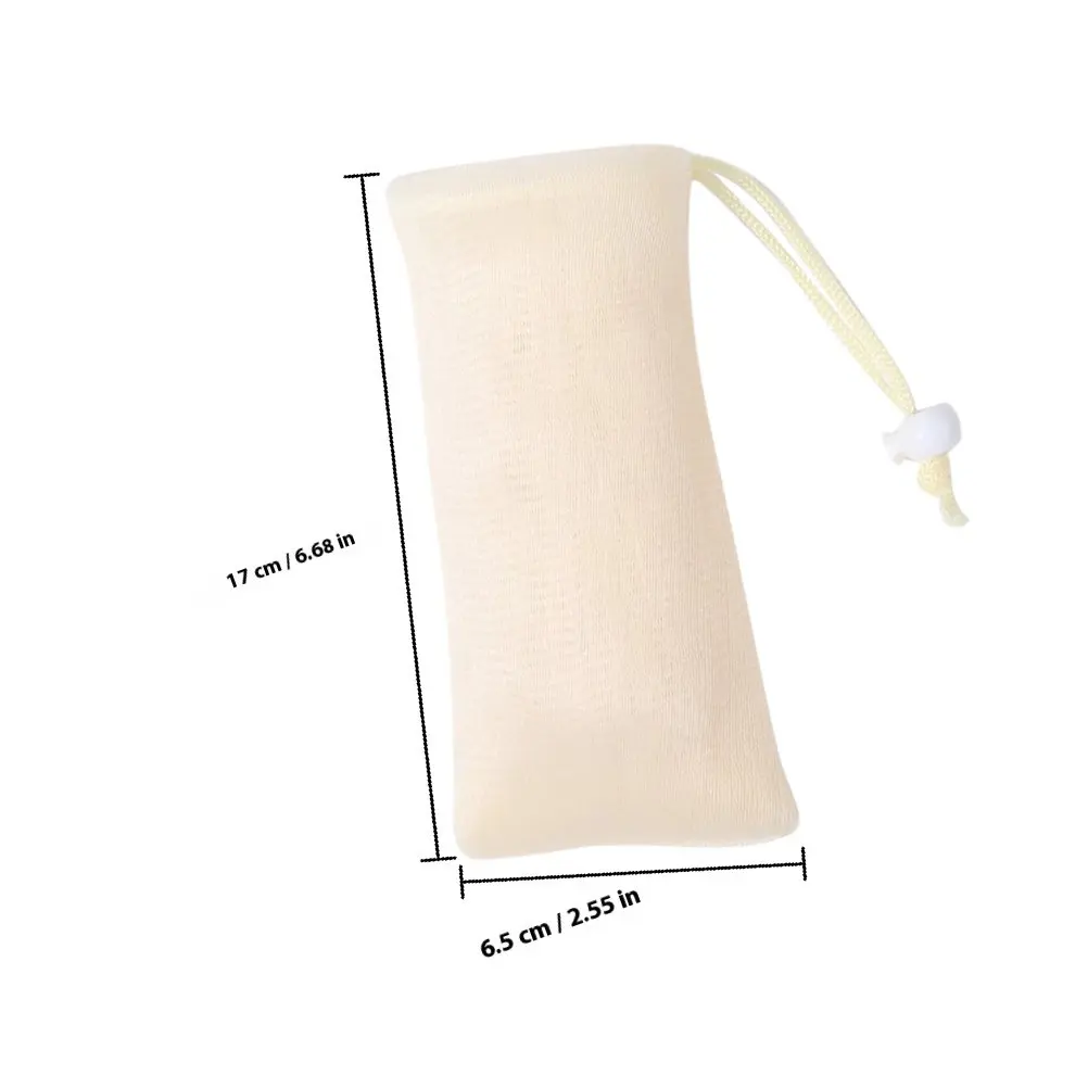 4Pcs Multi-Function Soap Pouch Mesh Exfoliating Bath Bag Drawstring Closure Rich Foam Generation for Homemade Facial Oil Soap
