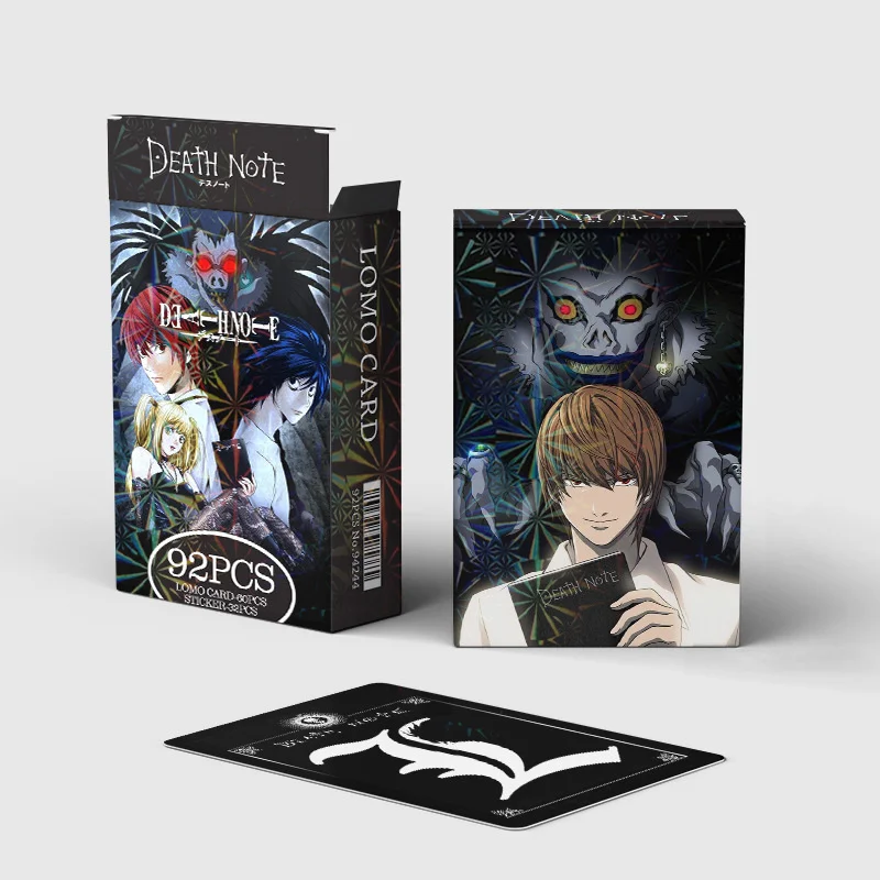 Anime DEATH NOTE Yagami Light L Lawliet MisaMisa Cosplay Card Set LOMO Photo Cards Sticker 92Pcs Collectible Ornament Party Prop