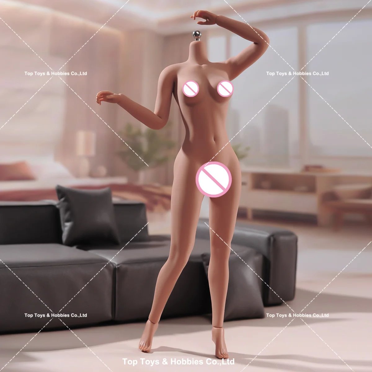 AB001 1/6 femme gros seins corps sans couture squelette en acier Flexible 12 ''corps de figurine de soldat avec pieds amovibles