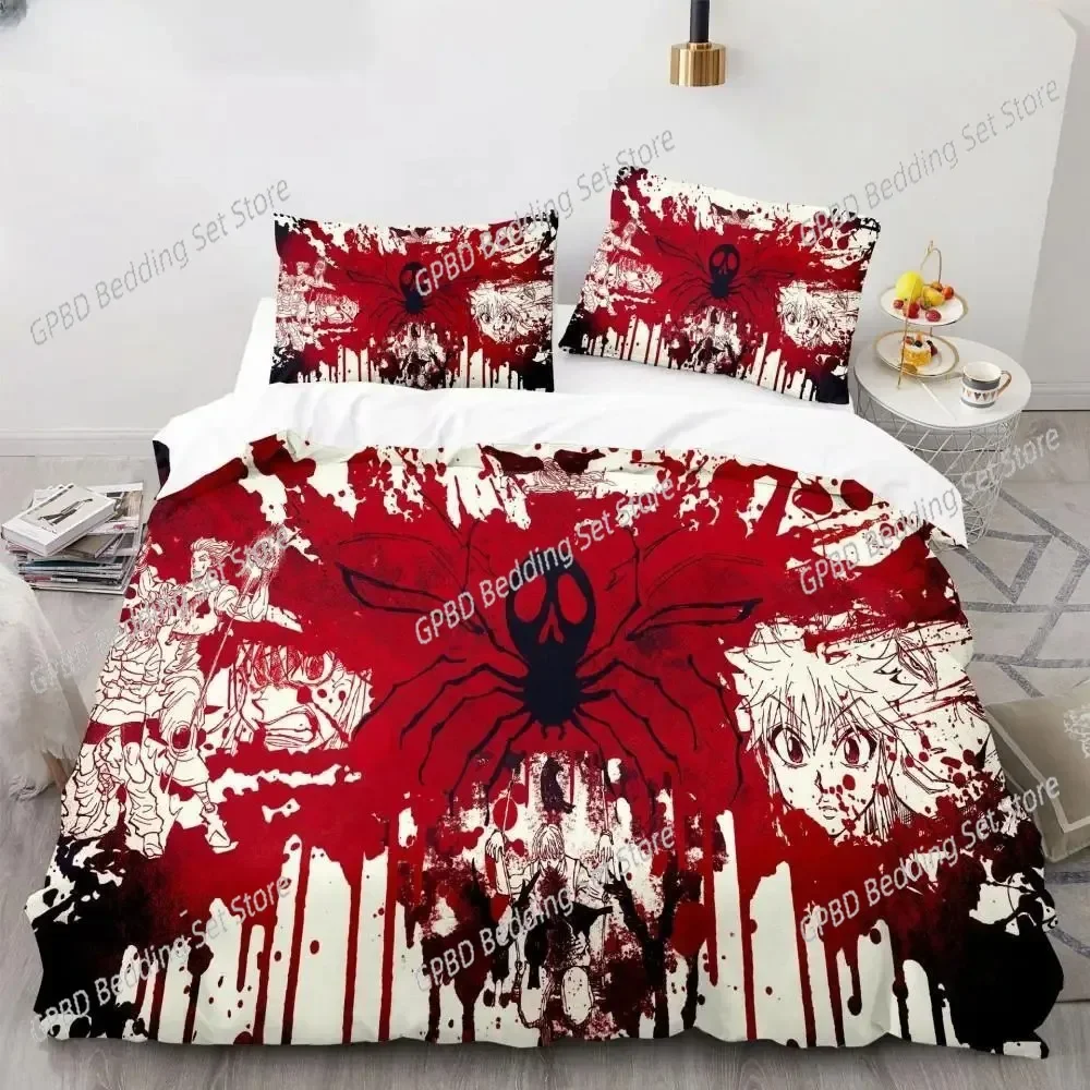 Japan Anime Hunter X Hunter Biscuit Krueger 3D Bedding Set Duvet Cover Pillowcases Single Twin Full Home Decor Quilt Boys Gift