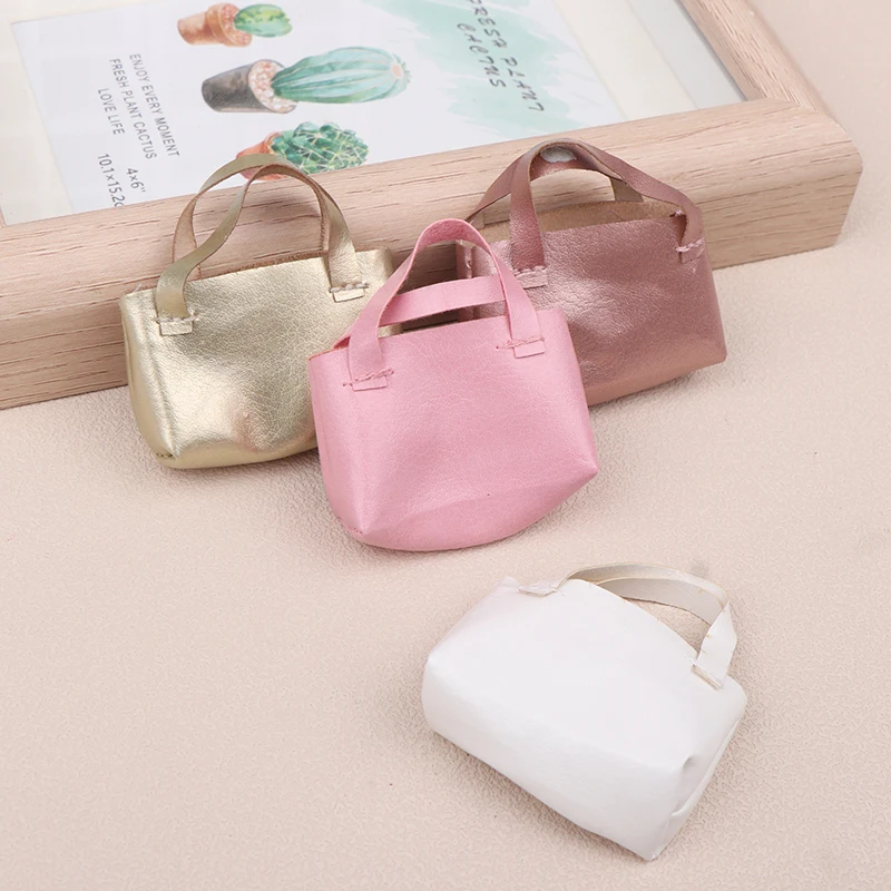Cute Mini Simulated Leather Bag Handbag Miniature Doll Bag Toys Decor Kids Gifts
