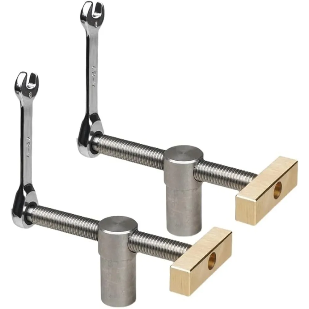 19/20mm Bench Dog Clamp 3/4 Inch Dog Hole Clamp Woodworking Adjustable Workbench Stop Stainless Steel Brass