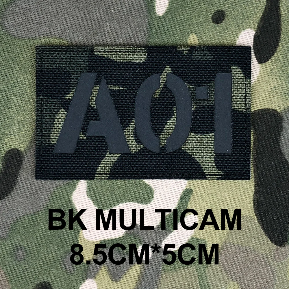 Custom Laser Cutting IR IFF Infrared Reflection Patch Radio Call Sign Name Tapes Black Letters image 3