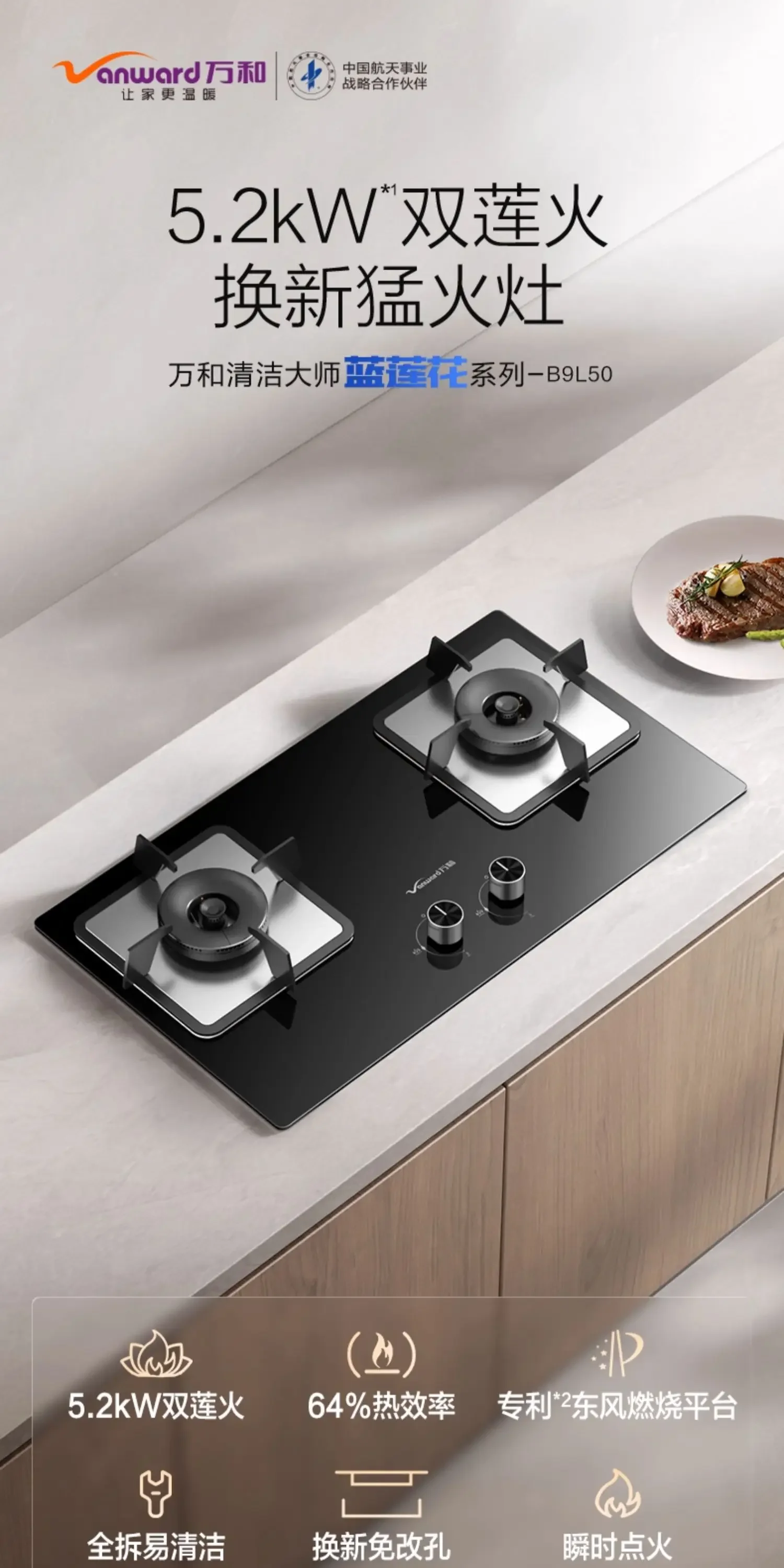 Natural gas stove double burner embedded desktop liquefied gas gas high fire stove