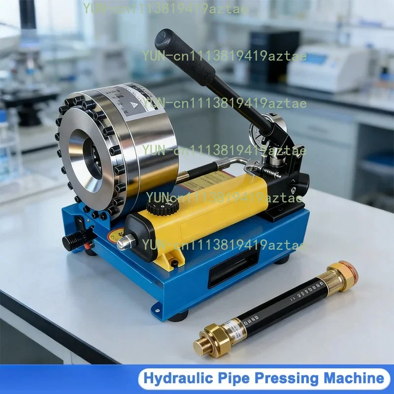 Hydraulic Hose Crimper Portable High-pressure Hose Crimping Machine Hoses Fittings Pressing Pipe End Forming Tool with 7 Dies